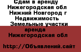 Сдам в аренду  - Нижегородская обл., Нижний Новгород г. Недвижимость » Земельные участки аренда   . Нижегородская обл.